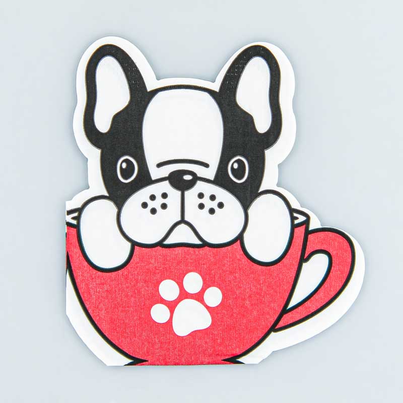 Lot de 12 serviettes 'Bulldog'