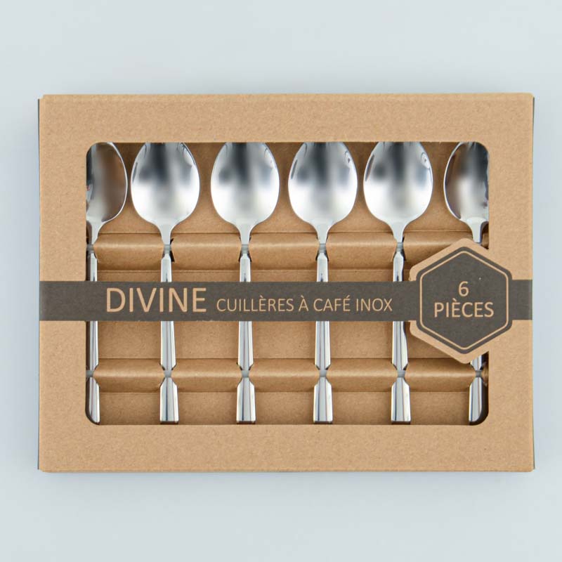 Coffret de 6 cuillères à café 'Divine'