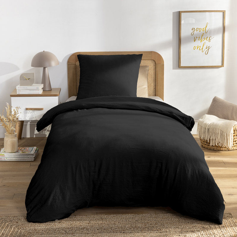 Parure de lit 'Wellness' noir