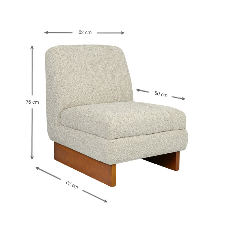 Fauteuil 'Slow living' beige