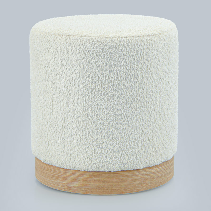 Pouf 'Curly' blanc
