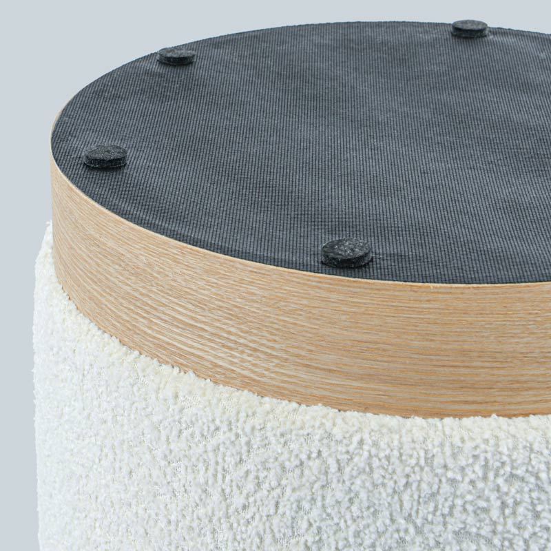 Pouf 'Curly' blanc