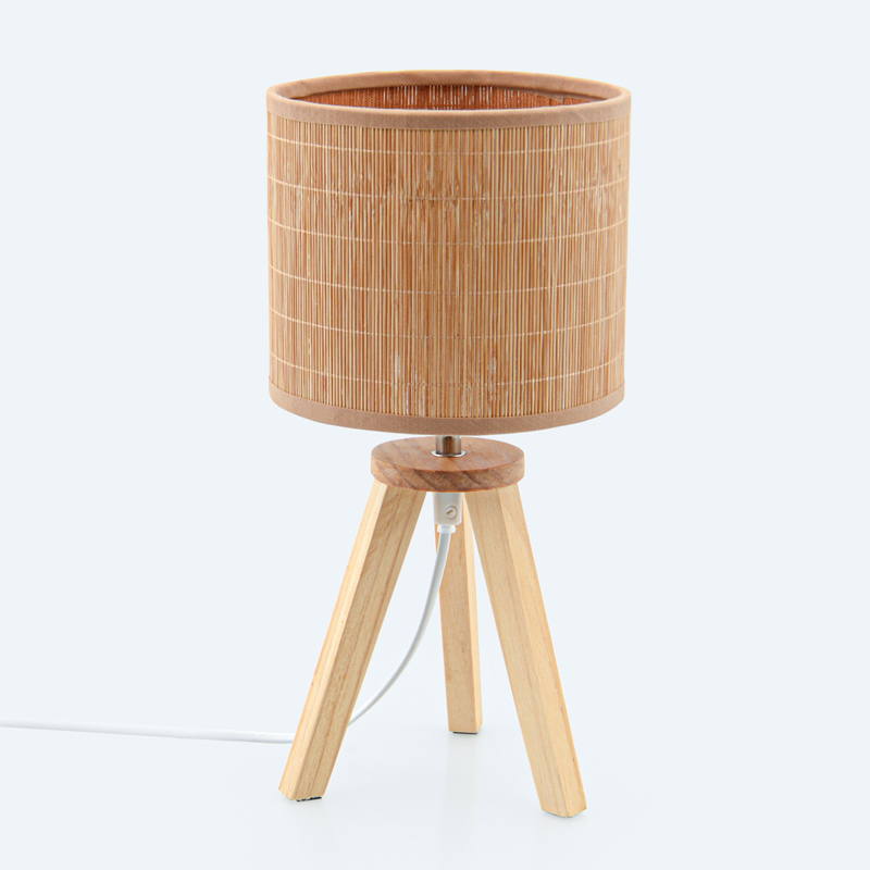 Lampe trépied à poser 'Canebo' en bambou