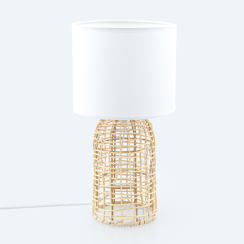 Lampe à poser 'Rattanella' en rotin