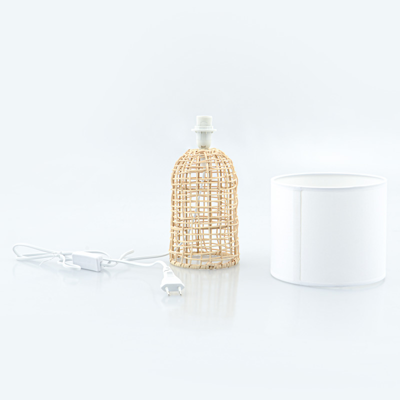 Lampe à poser 'Rattanella' en rotin