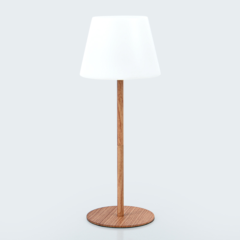 Lampe 'Lumido' rechargeable imitation bois