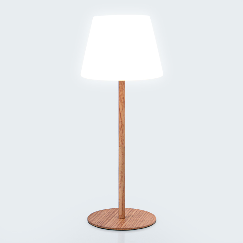 Lampe 'Lumido' rechargeable imitation bois