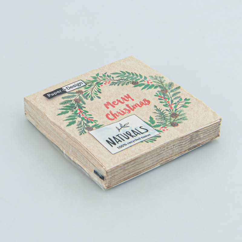 Lot de 25 serviettes 'Berry Wreath'