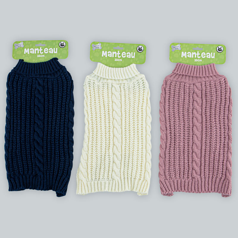Manteau en maille pour chien 