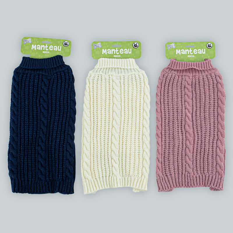 Manteau en maille pour chien 