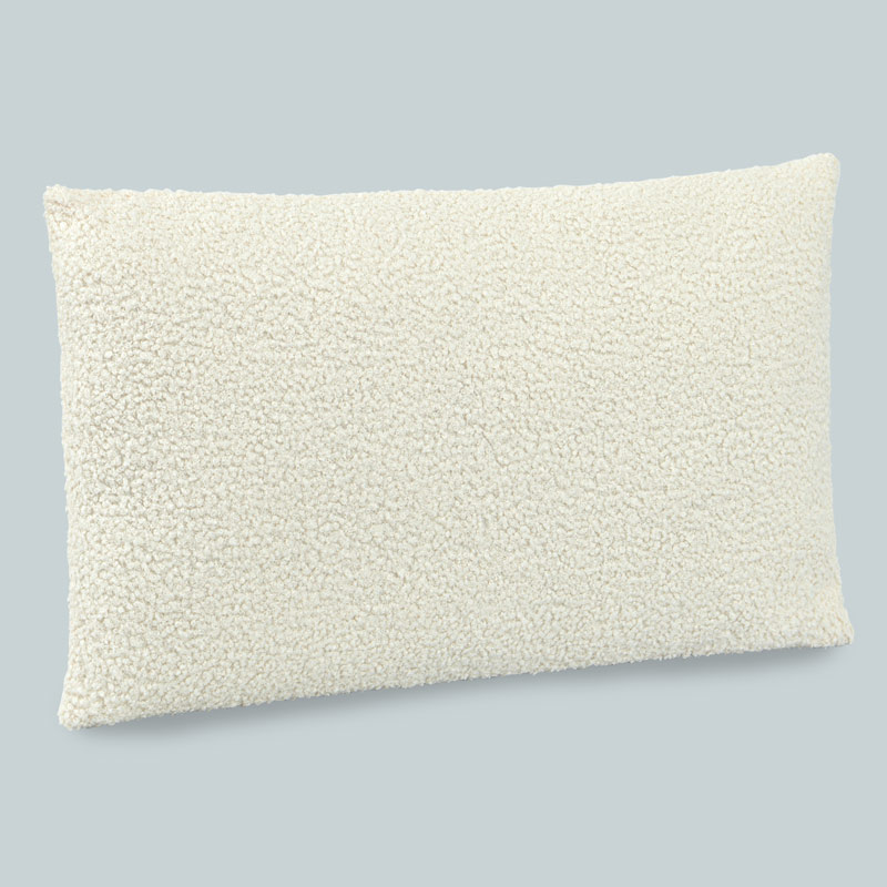 Coussin boucles blanc 'Mily' 