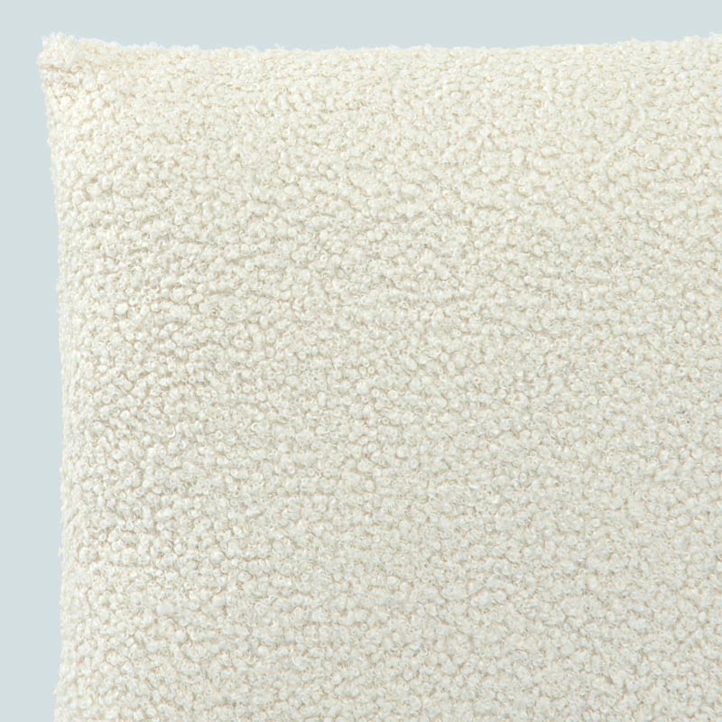 Coussin boucles blanc 'Mily' 