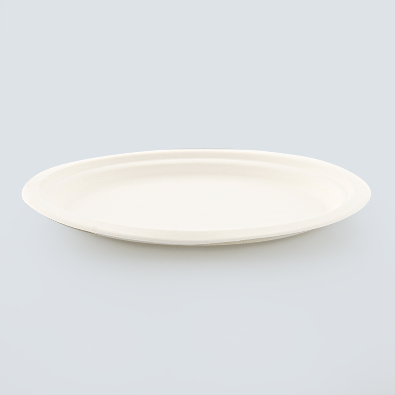 Lot de 8 assiettes ovales en canne à sucre