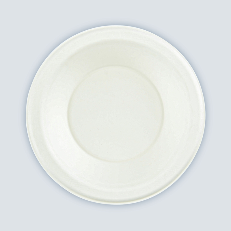 Lot de 8 assiettes creuses en canne à sucre
