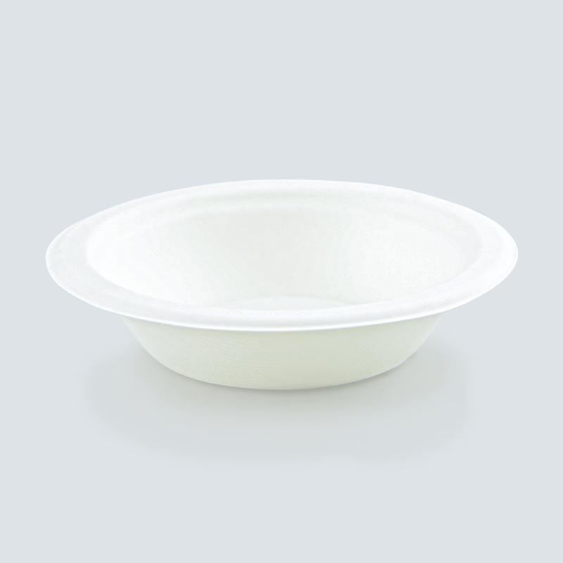 Lot de 8 assiettes creuses en canne à sucre