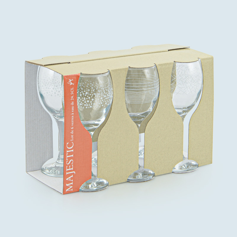 Lot de 6 verres à eau 26cl - L'Incroyable