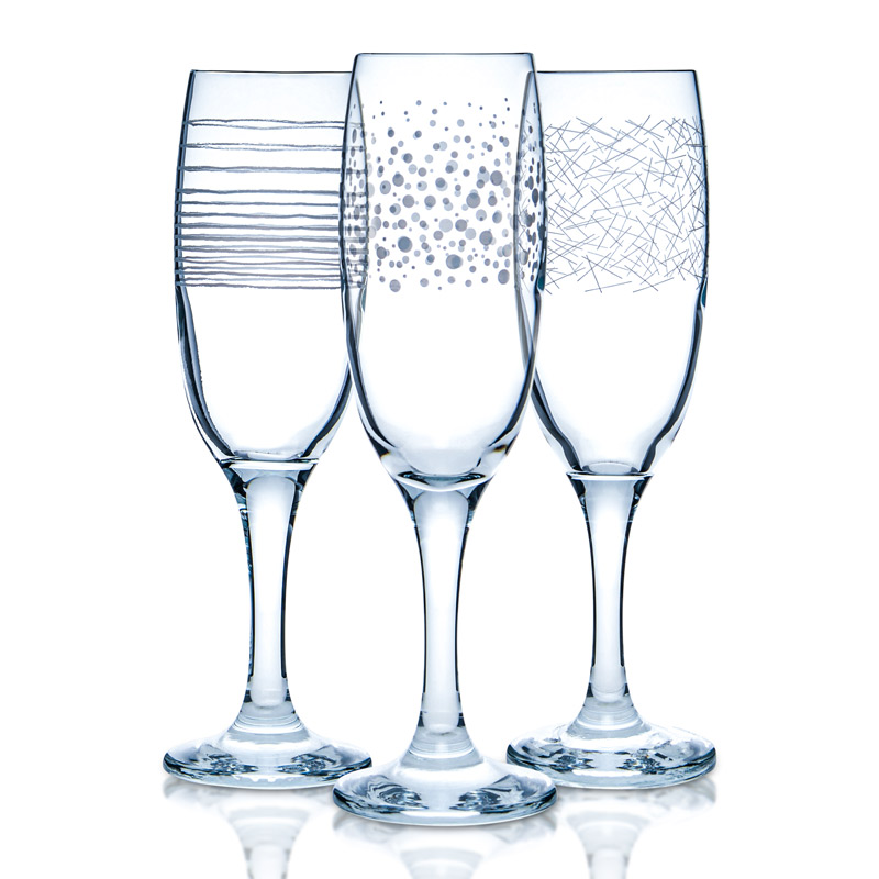 Lot de 6 flutes 'Majestic'