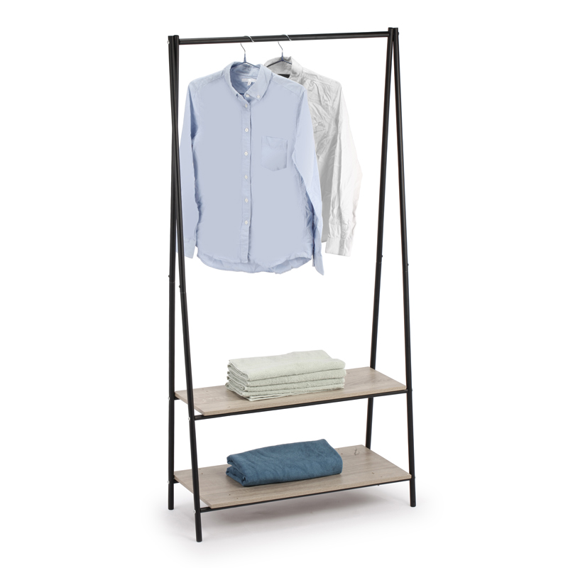 Portant à vêtements 2 étagères 