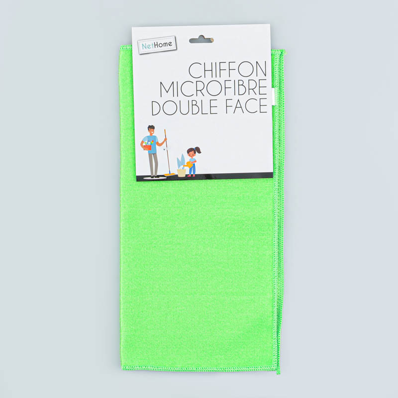 Chiffon microfibre double face vert  