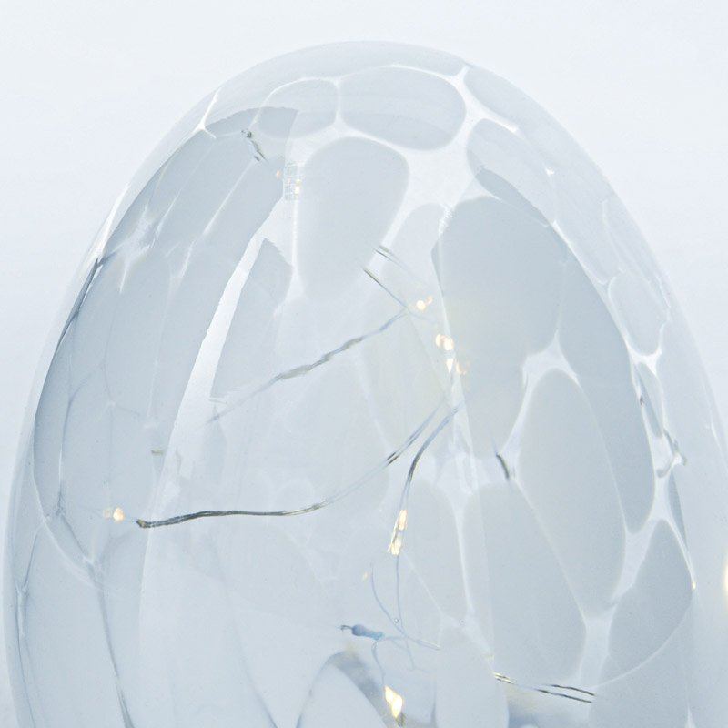 Oeuf à LED blanc 'Smoky'