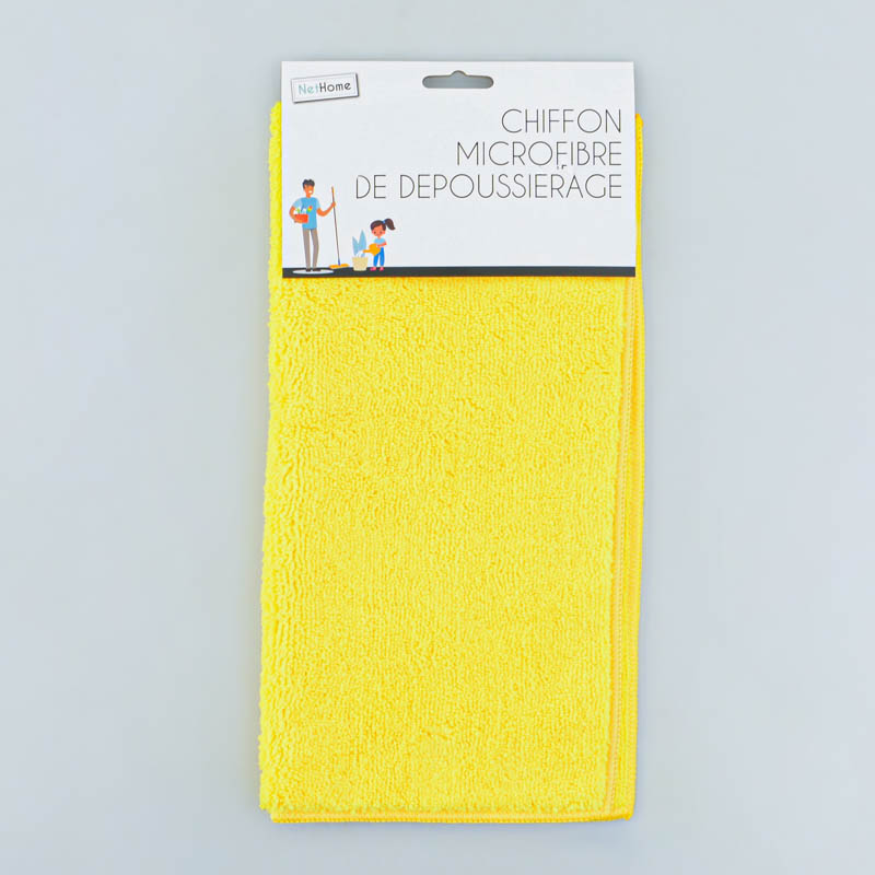Chiffon microfibre de dépoussiérage jaune
