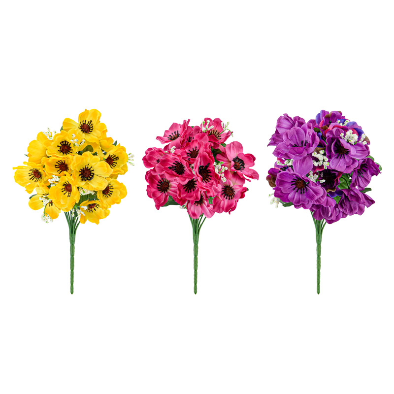 Bouquet artificiel d'anémones