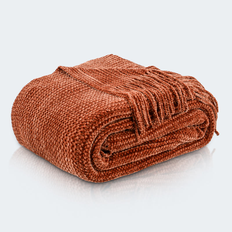 Plaid chenille 'Natif' 