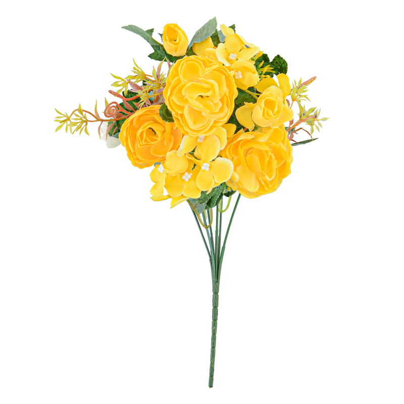 Bouquet de renoncules et d'hortensias