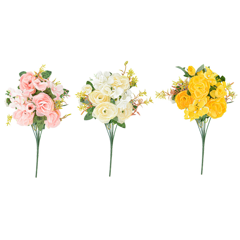 Bouquet de renoncules et d'hortensias
