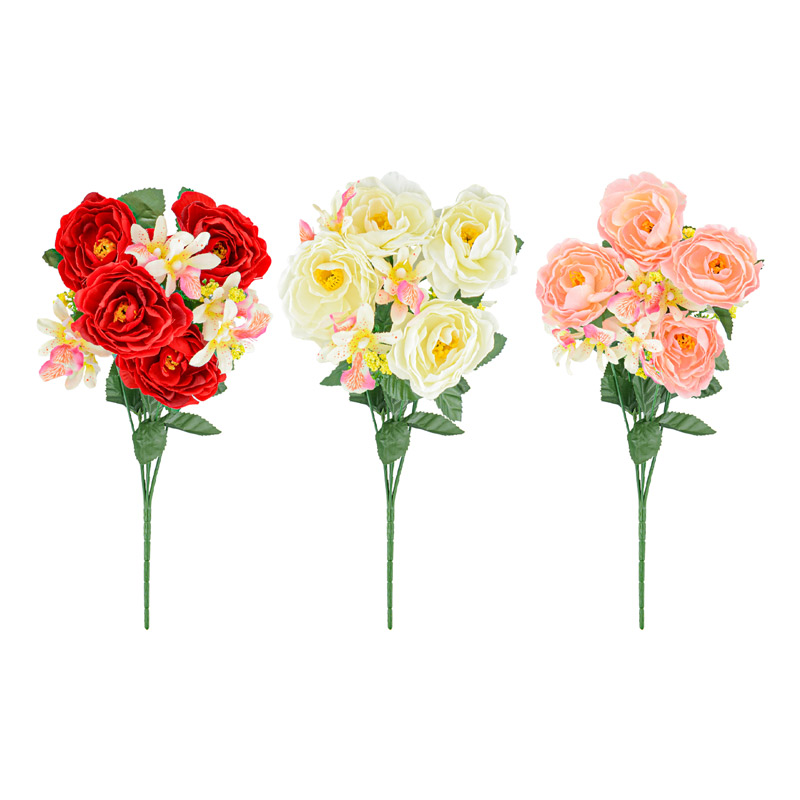 Bouquet de renoncules et d'orchidées