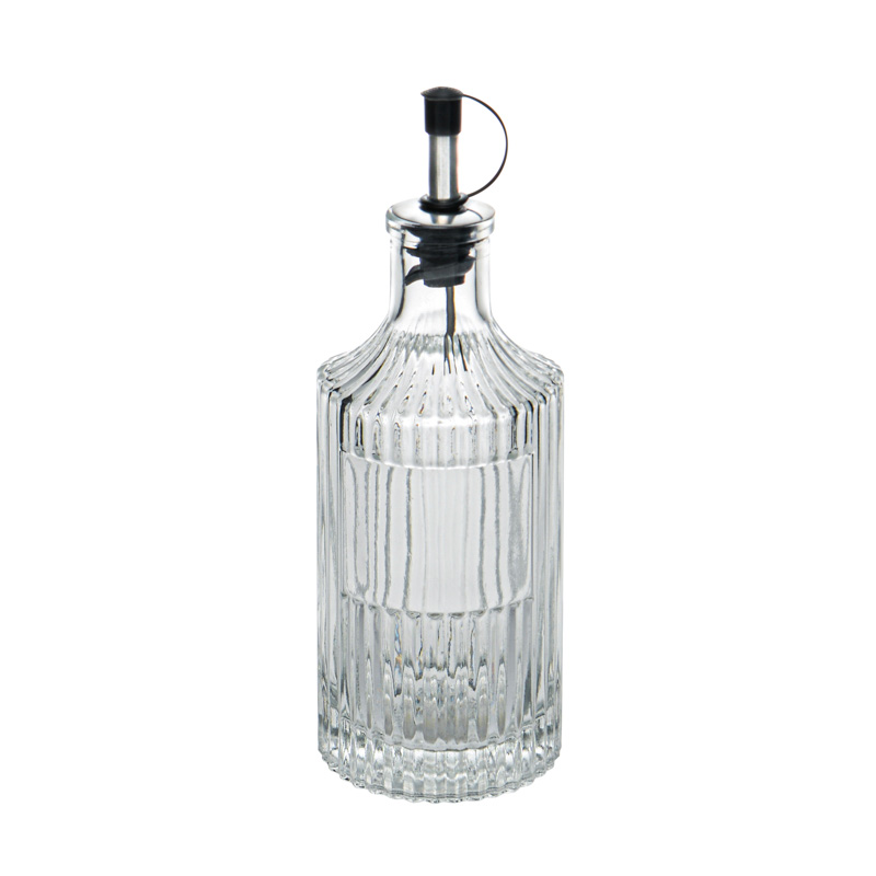 Bouteille à huile striée transparente 250ml