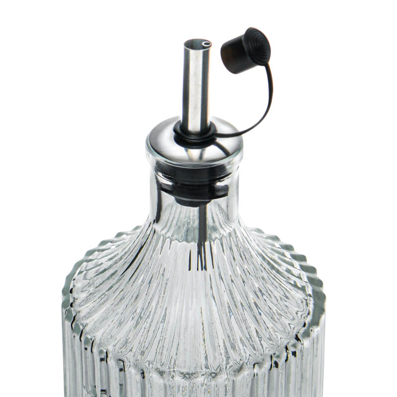 Bouteille à huile striée transparente 250ml