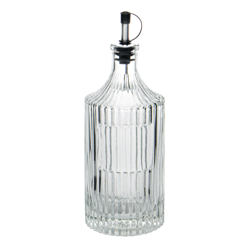 Bouteille à huile striée transparente 500ml