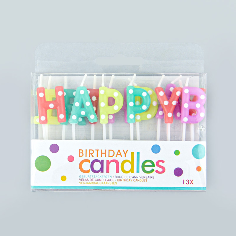 Bougie d'anniversaire 'Happy Birthday' 