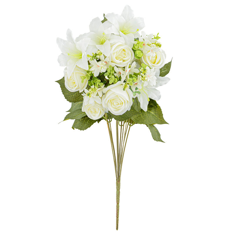 Bouquet de roses et de lys jasmin