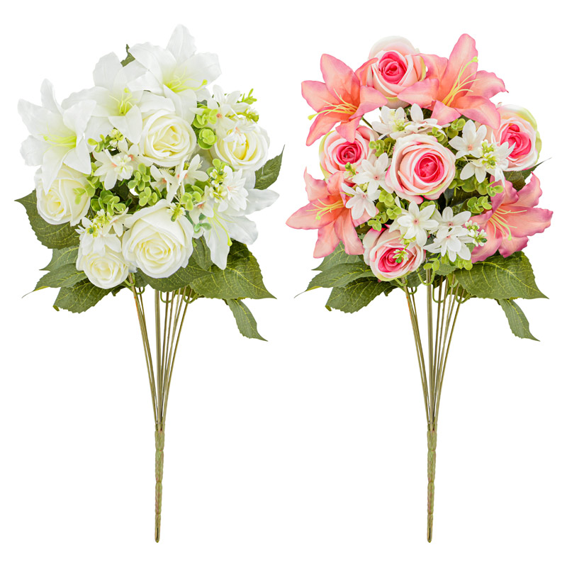 Bouquet de roses et de lys jasmin