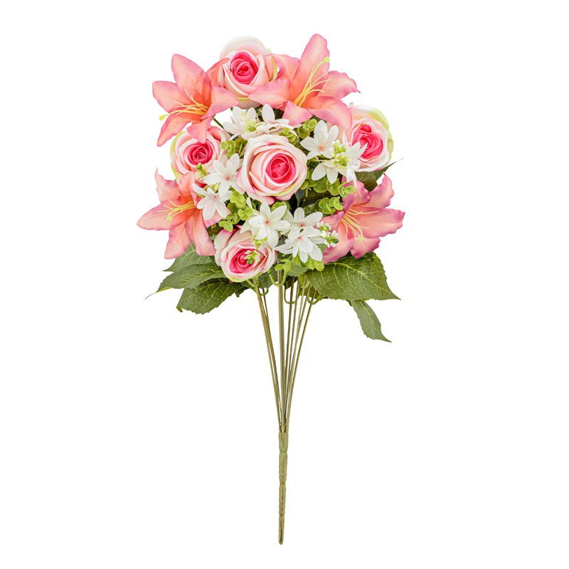 Bouquet de roses et de lys jasmin