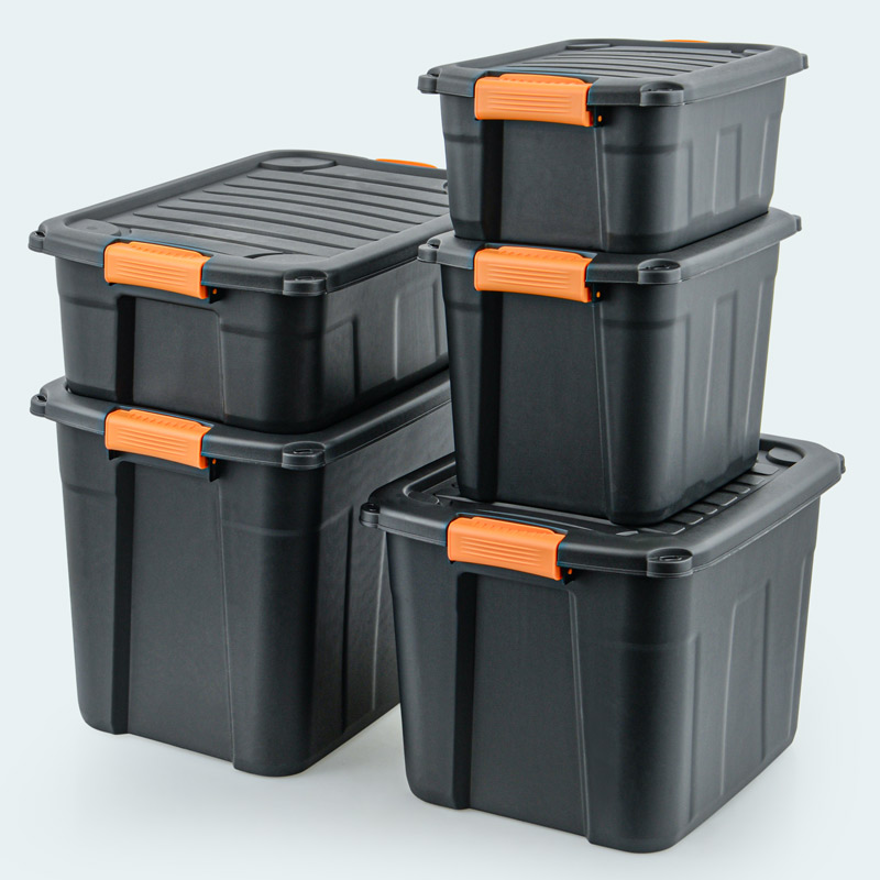 Bac de rangement 'Brico' noir 30L