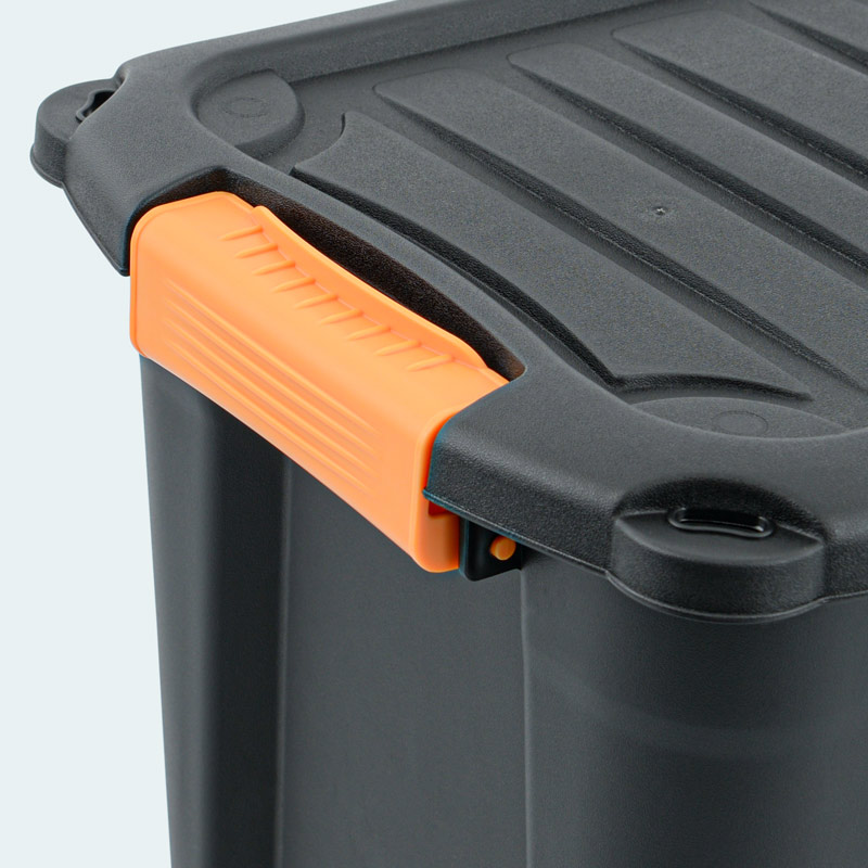 Bac de rangement 'Brico' noir 42L