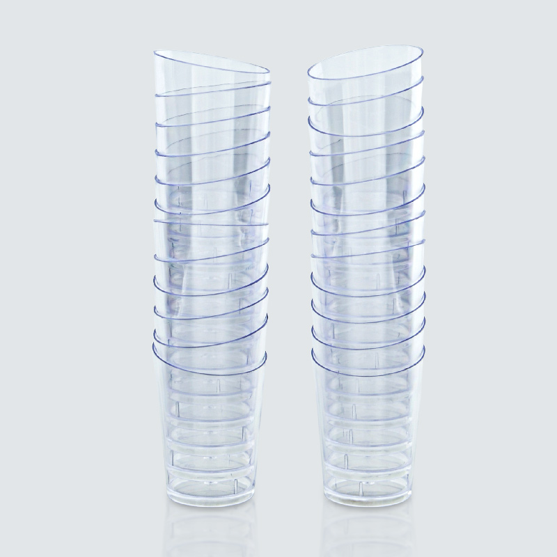 Lot de 24 verrines rondes transparentes