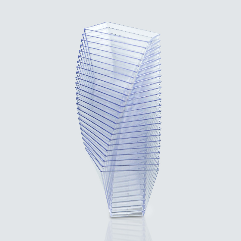 Lot de 24 verrines décalées transparentes