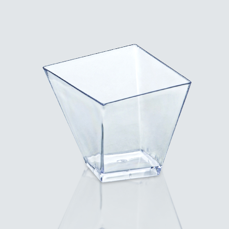 Lot de 24 verrines décalées transparentes