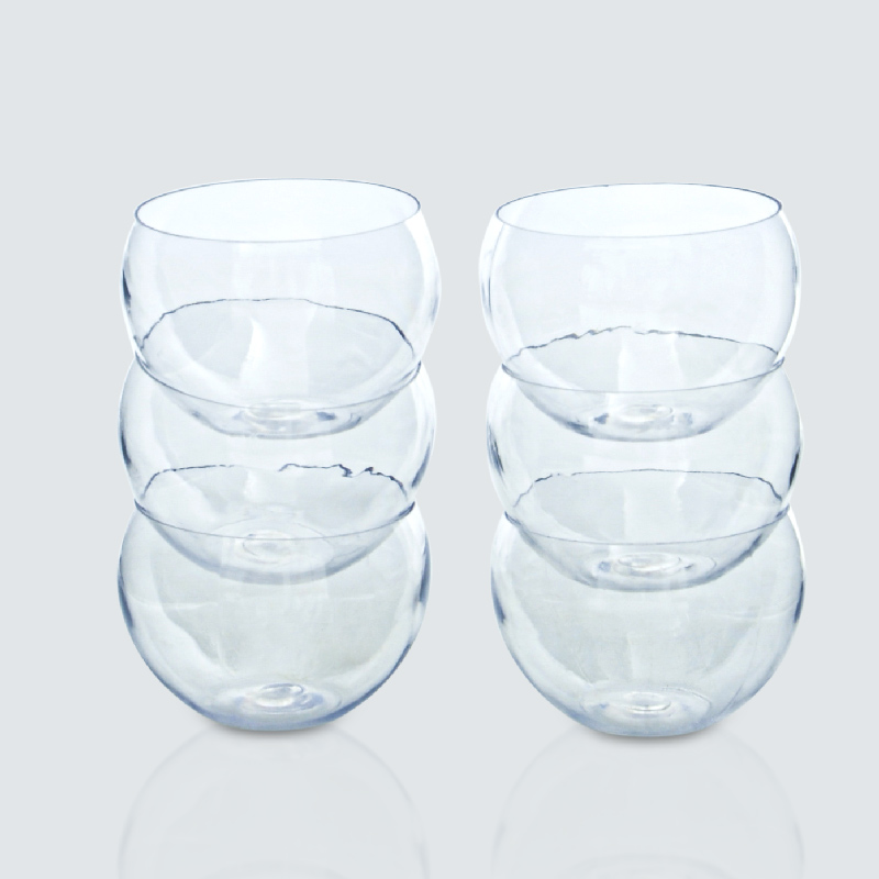 Lot de 6 verrines sphères transparentes