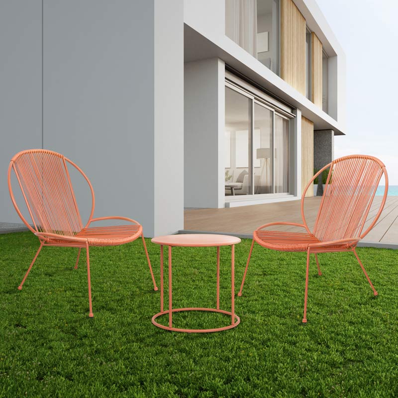 Set table et chaises 'Sienne' terracotta