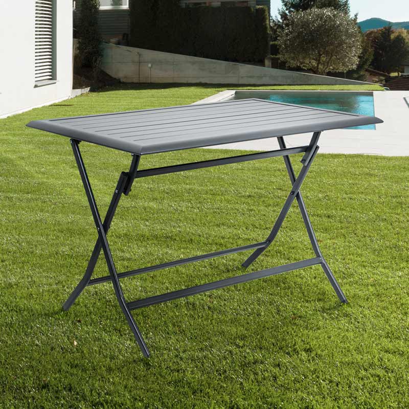 Table pliante 'Amarante' gris carbone