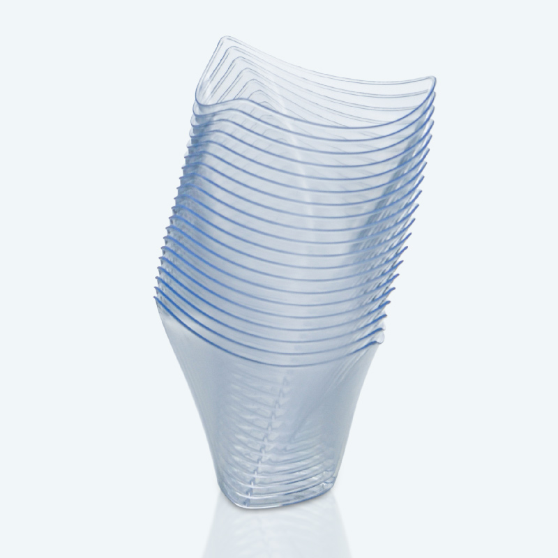 Lot de 20 verrines décalées transparentes