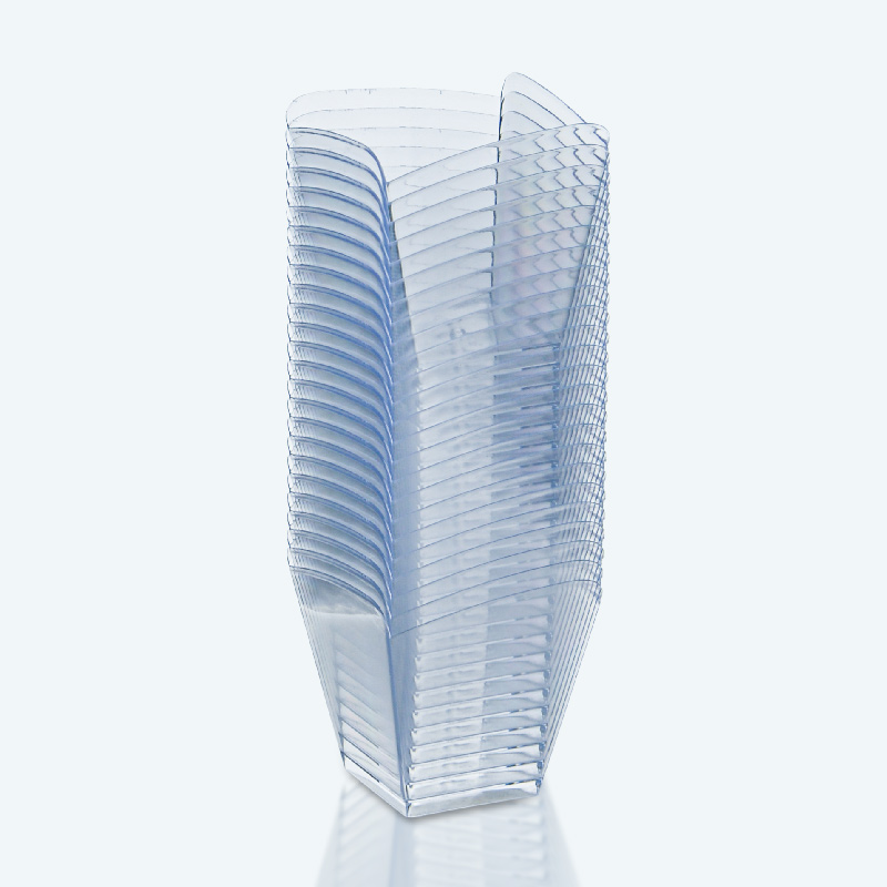 Lot de 24 verrines carrées transparentes