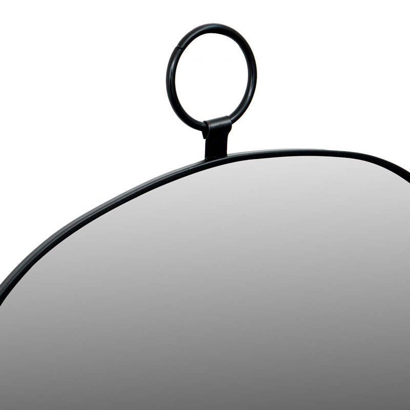 Lot de 3 miroirs ovales noirs