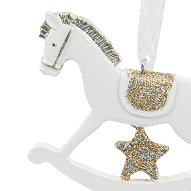 Cheval à bascule  argenté