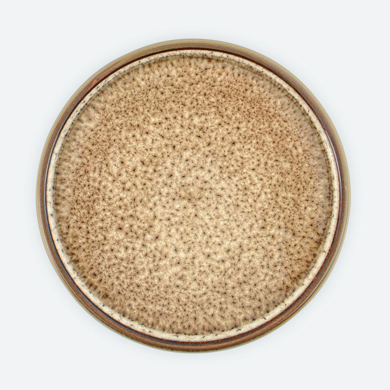Assiette à dessert réactive 'Celeste' marron